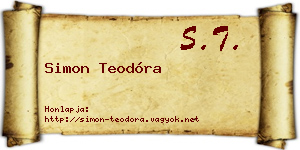 Simon Teodóra névjegykártya